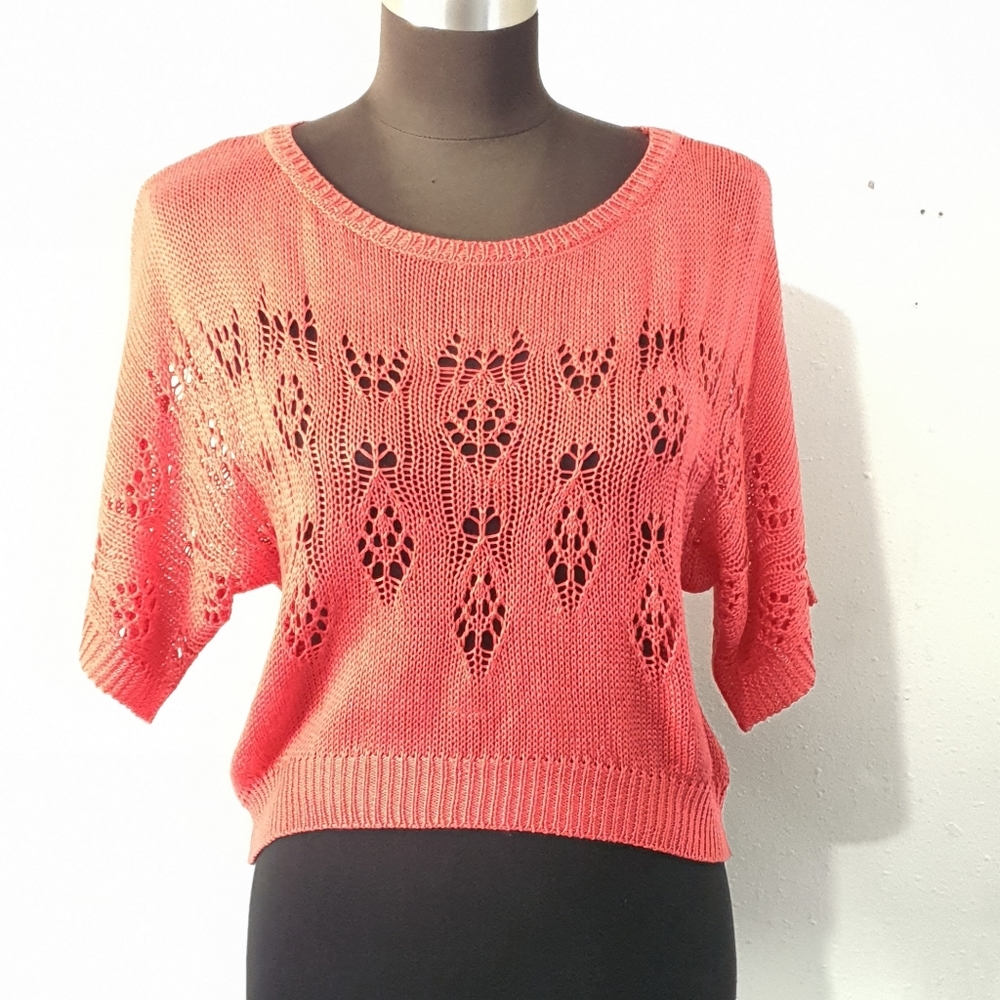 Love Always Cropped Crochet Sweater